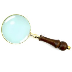 Wholesale Gold Magnifying Glass with Wooden Handle - 24 cm
