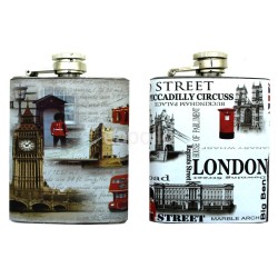 Wholesale Hip Flask - London Designs - 4oz