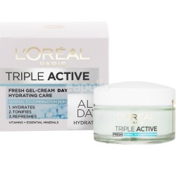 Wholesale L'Oréal Triple Active Fresh Gel-Cream Day Hydrating Care (50ml)