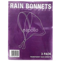 Wholesale Ladies’ Rain Bonnet - Clear With White Edges