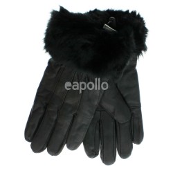Wholesale Ladies Black Leather Gloves With Fur