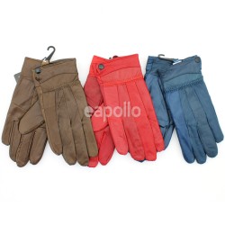 Wholesale Ladies Leather Thinsulate Gloves - Assorted Colours (A)