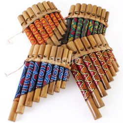 Handcrafted Panpipes-Large  Bamboo Design  Assorted
