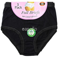 Ladies 100% Cotton Rich Mama Briefs - Pack of 3 (XX-Large)