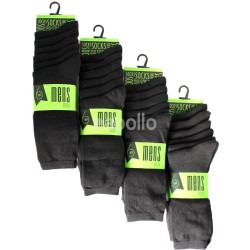 Men's Black Cotton Rich Plain Socks (6 Pair Pack) 