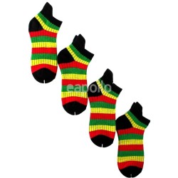Rasta Colours Design Trainer Socks