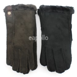 Wholesale Men's Suede Gloves With Fur - Assorted Colours & Sizes