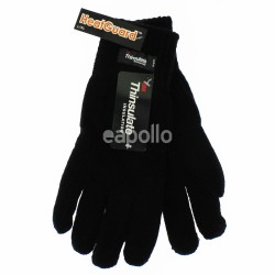 Wholesale Men's Thinsulated Knitted Gloves - Black