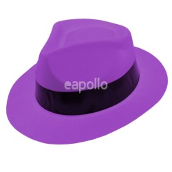 Wholesale  Plastic Neon Gangster Hat With Black Band