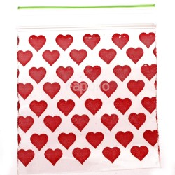 Wholesale Grip Seal Printed Resealable Bags Red Heart 50mmx50mm