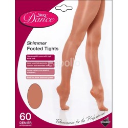 Silky's Adults 60 Denier Shimmer Footed Tights - Toast 