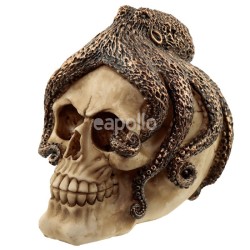 Wholesale Bronze Octopus Skull Ornament - 13cm