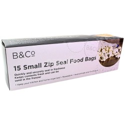Small Zip Seal Food Bags (15pk)