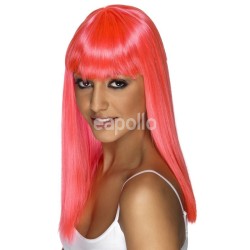 Smiffys Glamourama Party Wig - Neon PInk