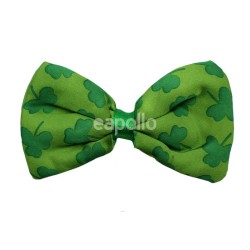 St Patrick's Day Green Bow Tie - Shamrock Design