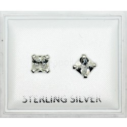 Sterling Silver Square Studs - 5mm