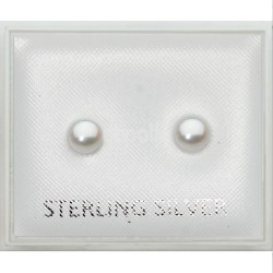 Sterling Silver Pearl Ball Shape Studs (4mm)