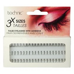 Wholesale Technic False Eyelashes With Adhesive - 3 Individual Sizes