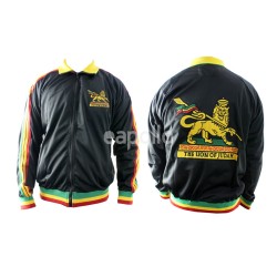 The Lion Of Judah Rasta Themed Jacket - Black