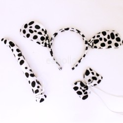 Animal Ear And Tail Set - Dalmatian Design