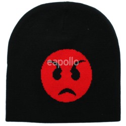 Unisex Emoji Beanie Hat - Angry Face
