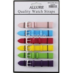 Wholesale Allure Leather Watch Straps - Bright Asst. - 18mm