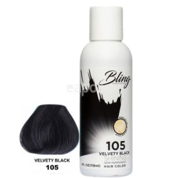 Bling Shining Semi-Permanent Hair Dye- Velvety Black (105)