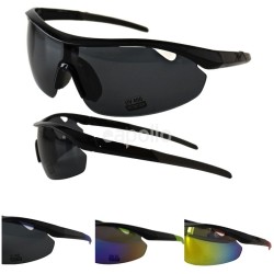 Wholesale Adults Mirror Effect Sports Sunglasses - Assorted Colours 