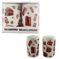 Wholesale London Bus & Red Telephone Booth Salt And Pepper Set 
