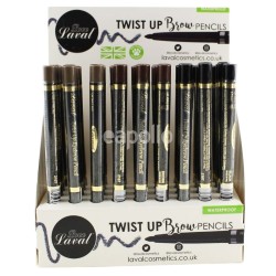 Wholesale Laval Waterproof Twist Up Eyebrow Pencil-Assorted Colours