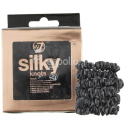 Wholesale W7 Skinny Silky Knots Hair Scrunchies 6 Pcs - Black 
