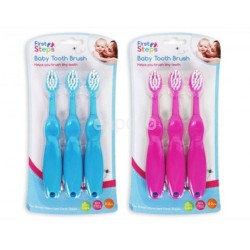 Wholesale First Steps Baby Tooth Brushes 3PK - Assorted Colours 