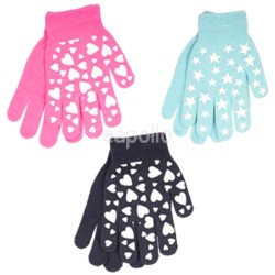 Wholesale Girls Glow In The Dark Magic Gloves  - Assorted 