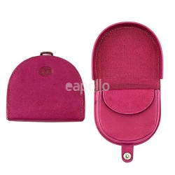 Wholesale Ladies Florentino Leather Purse With Stud Closure Button - Pink