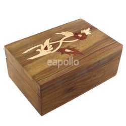 Wooden Leaves & Floral Design Storage Box 