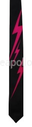 Black Tie with Pink Lightnings