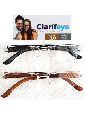 Clarifeye Reading Glasses +3.0 - Assorted Colours 