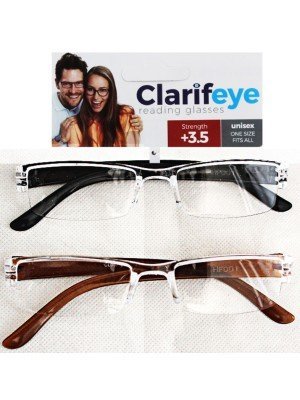 Clarifeye Reading Glasses +3.5 - Assorted Colours 