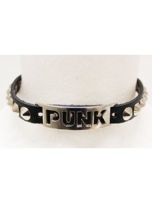 1 Row Conical Studded Punk Design Leather Choker