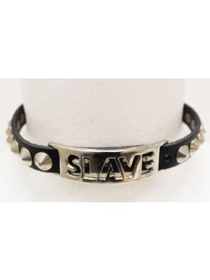 1 Row Conical Studded Slave Design Leather Choker