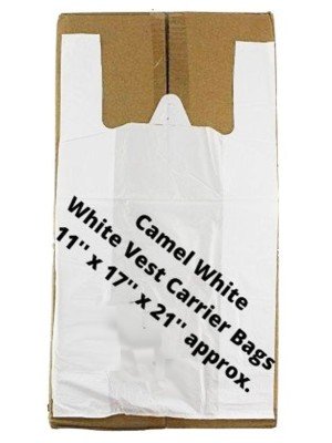 White Plastic Carrier Bags Small 