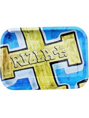 Wholesale Rizla Gold/Blue Logo Metal Tray - Small (27 x 17 cm)