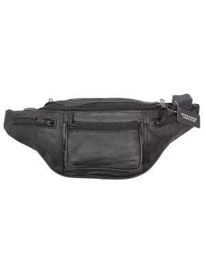 Wholesale Biggs & Bane Genuine Leather Black Bum Bag