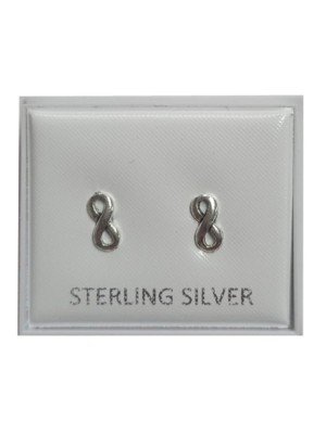 Sterling Silver Infinity Design Stud 
