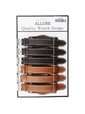 Allure Military Oval Brown/Tan Watch Straps - 18mm