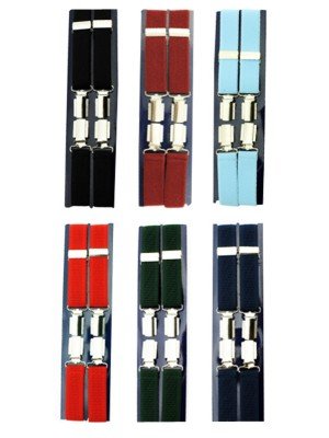 Starter Pack Men's 25mm Plain Braces - Assorted 