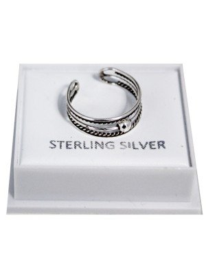 Sterling Silver 3 Banded Toe Rings 