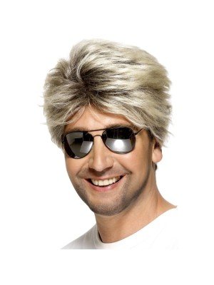 80s Street Short and Straight Party Wig - Blonde