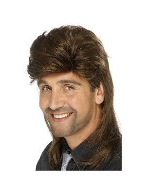 Mullet Party Wig - Brown