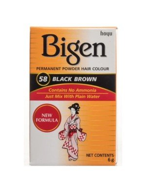 Wholesale Bigen Permanent Powder Hair Colour - Black Brown (58)